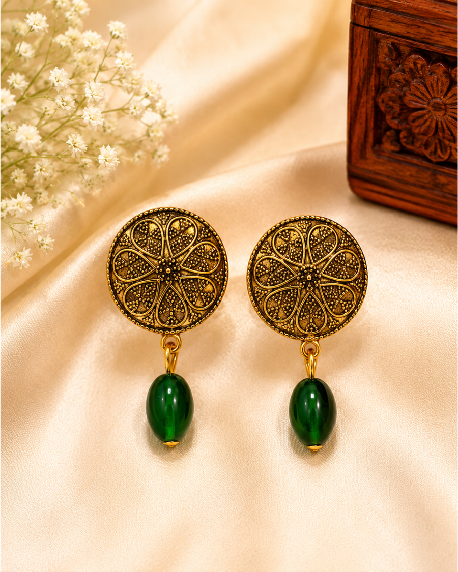 Antique Green Earrings