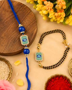 Evil Eye Bhai Bhabhi Rakhi Set