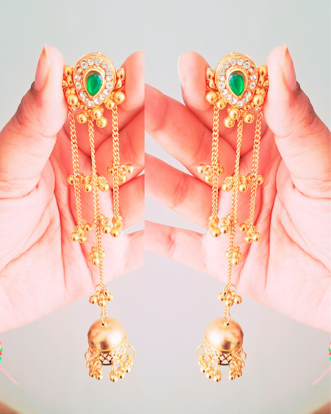Golden Kashmiri Earrings