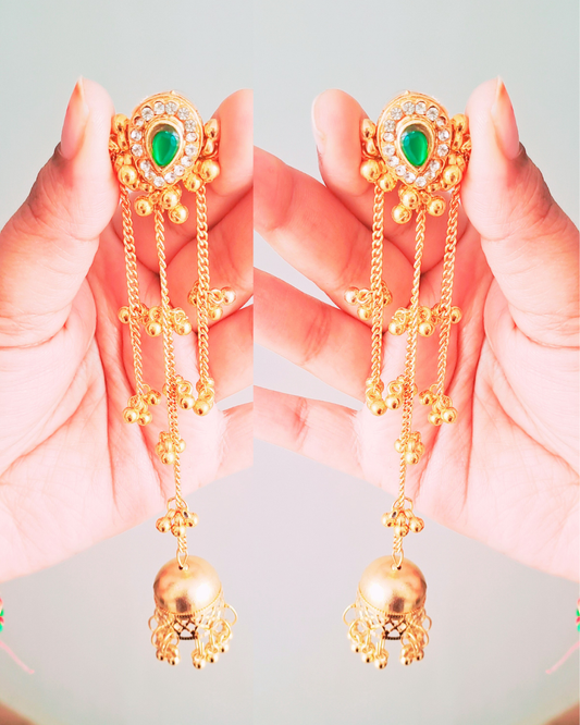 Golden Kashmiri Earrings