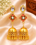 Golden Jhumka Earrings