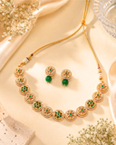 Green Floral Kundan Necklace