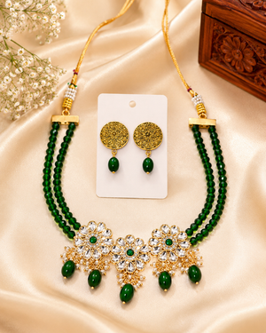 Green Kundan Choker