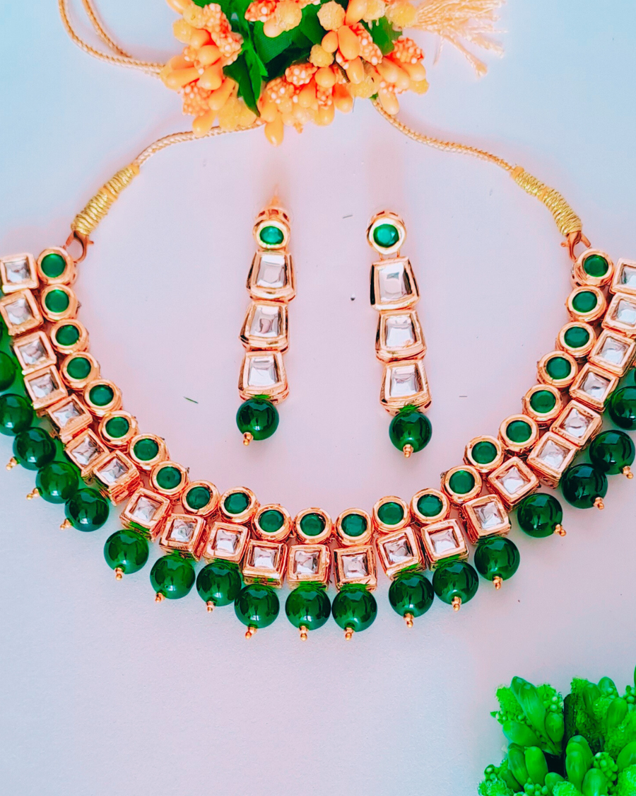Green Kundan Necklace