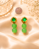 Green Glow Drop Earrings