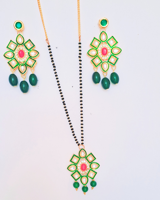 Green Mangalsutra Chain