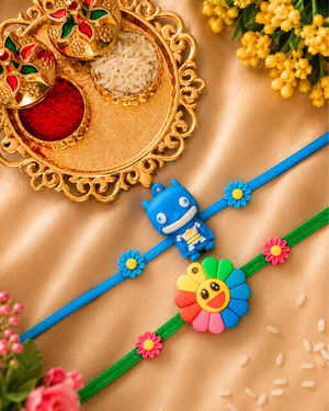 Multicolor Kids Rakhi Set of 2