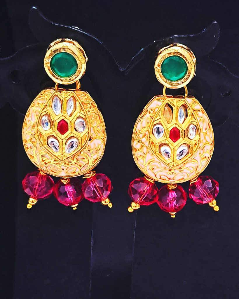 Multicolor Kundan Earrings