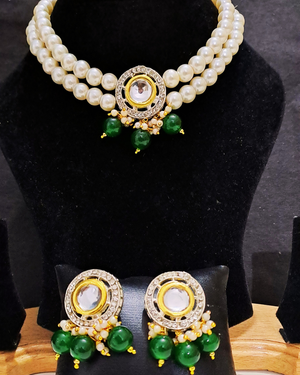 Pearl Kundan Choker Set