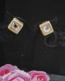 Golden Kundan Studs