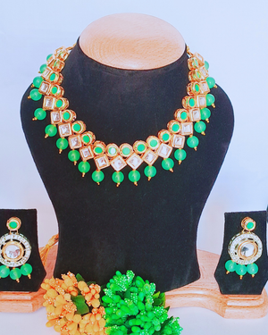 Light Green Kundan Necklace