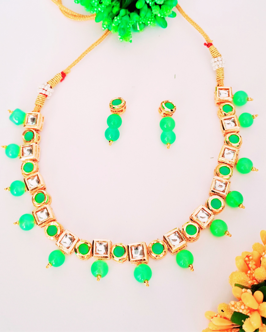 Green Kundan Necklace