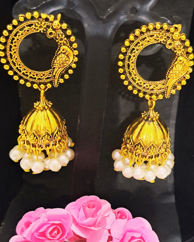 Parrot Jhumka Errings