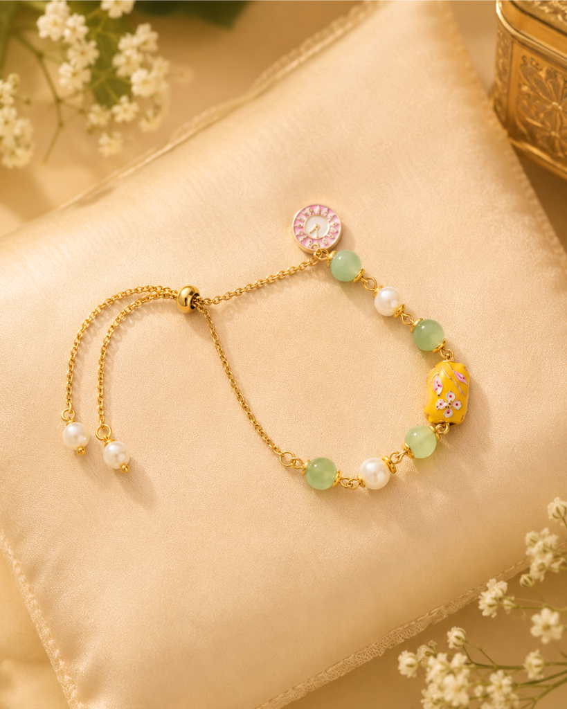 Floral Charm Bracelet Rakhi