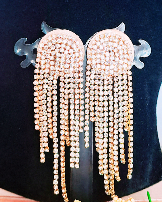 Shell Rhinestone Earrings