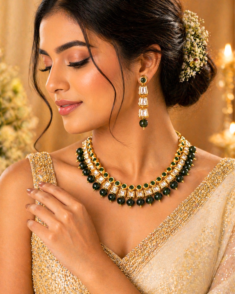 Green Kundan Necklace