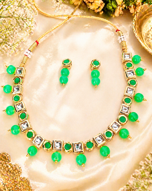 Green Kundan Necklace