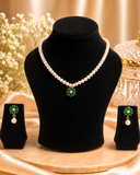 AD Flower Pearl Necklace