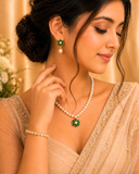 AD Flower Pearl Necklace