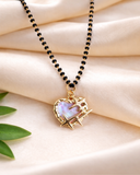 Pink Heart Shape Mangalsuta